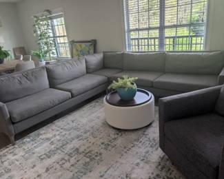 Item # 103. Bassett sectional sofa. Three sections width - 6 ft10" ...3 ft ...6 ft 10" $688