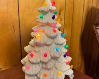 Ceramic Christmas Tree. 11-12 inches high 