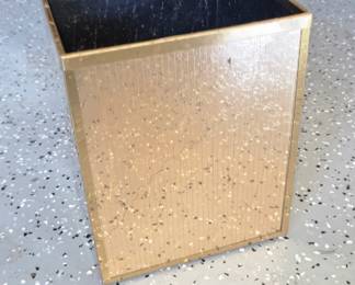 Vintage waste basket Gold