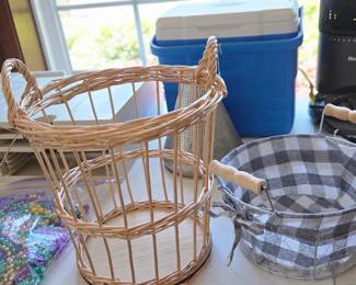 Assortment wicker baskets, decorative storage cooler,Honeywell Mini Tower Heater - Walmart.com  Honeywell Space-Heater.,