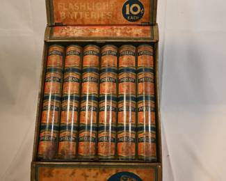 Vtg Eveready Flashlight Battery Store Display