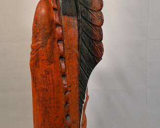 Vtg Repro Cigar Store Indian; FLAW