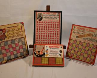 Antique and vintage punch board games