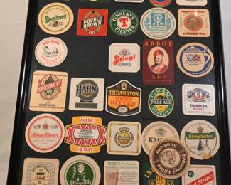 Vintage beer coaster assembly