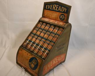 Vtg Eveready Flashlight Battery Store Display