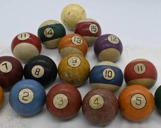 Antique billiards balls