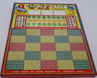 Vintage punch card games