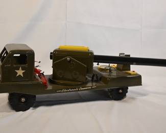 Vintage NY-Lint N-2400 Electronic Cannon Pressed Steel Toy Truck