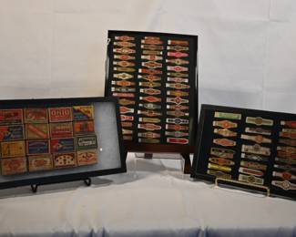 Vintage cigar band and matchbox assemblies