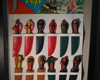 Vintage child's hunting knife store display 