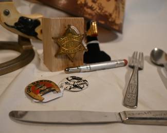 Vintage Hopalong Cassidy silverware and Lone Ranger smalls