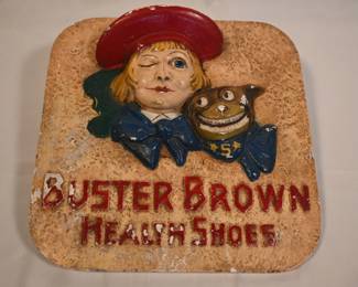 Buster Brown chalkware store display