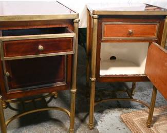Beautiful campaign-style humidor nightstands