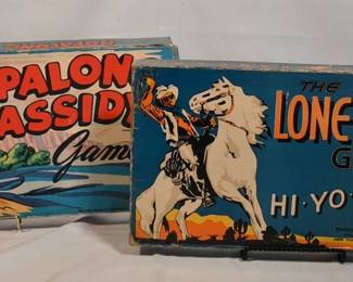 Vtg Hopalong Cassidy and Lone Ranger Board Games