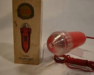 Vtg auto flashlight in original box