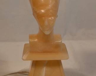 WOW! Solid Onyx Nefertiti Bust Lamp