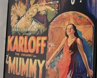 Karloff the Uncanny Mummy Poster; Vtg Repro