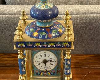 enamel and cloisonne clock