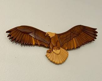 large wooden eagle