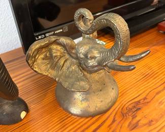 heavy brass elephant bell