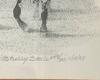 Sherry Steele signed cattle print