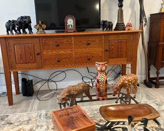 cabinet under TV is not for sale but everything else on top is