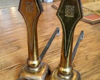 solid brass and irons Asian modern 1940s through 1960s