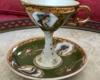 Vintage Seely Demitasse Teacup Saucer Set
