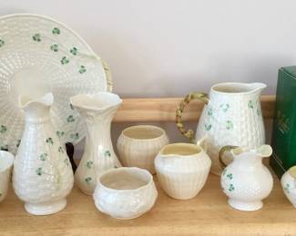 Belleek Vases, Bowls, Plates