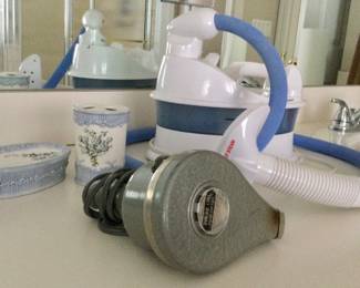 Clothes Steamer, Vintage Polar Cub Hairdryer, Soap & Toothbrush Holders