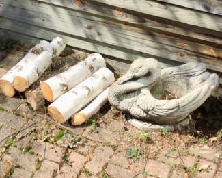 Concrete Swan Planter