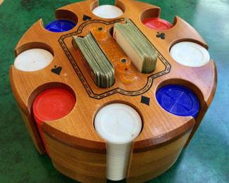 Vintage Poker Chip Caddy