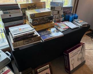 Assorted Books, Puzzles, and Inspirational Items