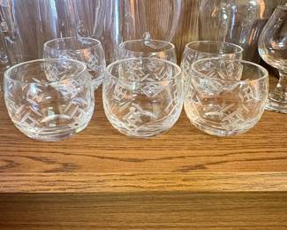 Cut Crystal Tumblers and Pitcher Set