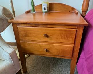 Crawford Furniture Shaker Style Nightstand with Two Drawers