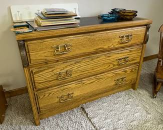 Oak Dresser with Brass Hardware second image