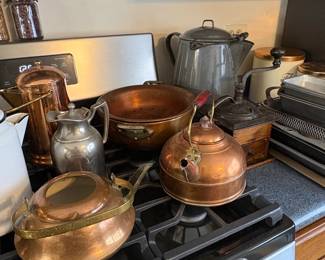 Assorted Vintage Kettles and Copperware third image