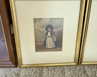 Assorted Framed Art Prints and Glass Lamps third image