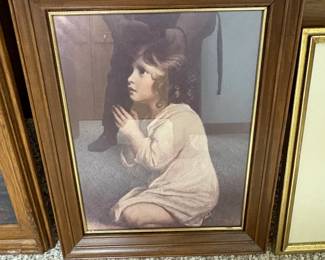 Assorted Framed Art Prints and Glass Lamps fifth image