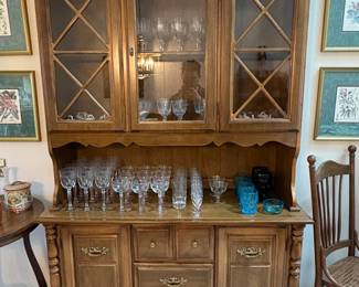 Vintage Oak China Hutch and Buffet by Richardson Brothers second image