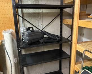 HeavyDuty Black Metal Shelving Unit