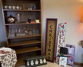 Set of Christmas and Welcome Decorative Signs