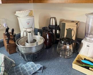 Black  Decker SmartBrew Coffee Maker with Bundt Pan and Rival Blender