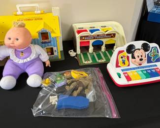 Assorted Vintage Toys FisherPrice, Barney, and Mickey Mouse third image