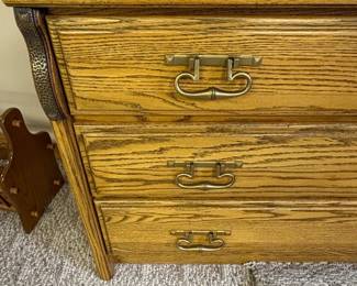 Oak Dresser with Brass Hardware