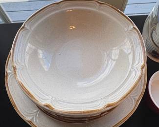 Hearthside Stoneware Baroque Pattern Dinnerware Set second image