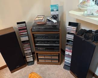 Panasonic Component Stereo System with Technics Turntable and Speakers
