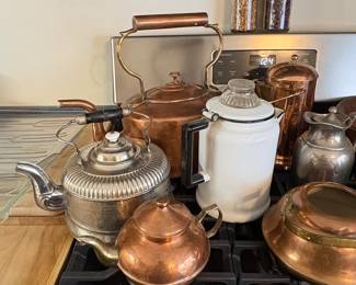 Assorted Vintage Kettles and Copperware second image