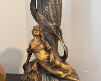 Art nouveau lady vase