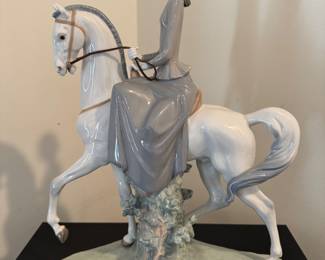 Large lladro figurine “ woman on horse” 18 H